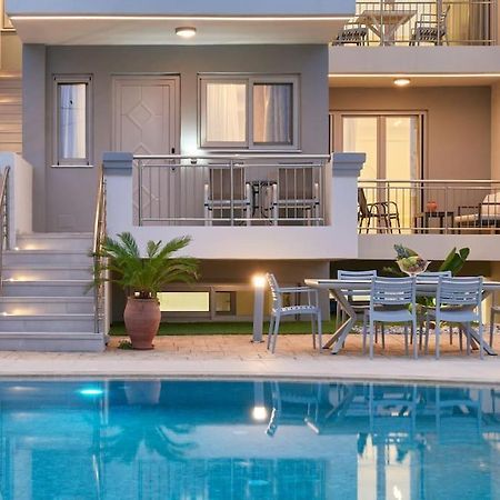 Modern Family Apartment Ewa With Pool, Dining Area On Crete Coast Stavromenos Exterior foto